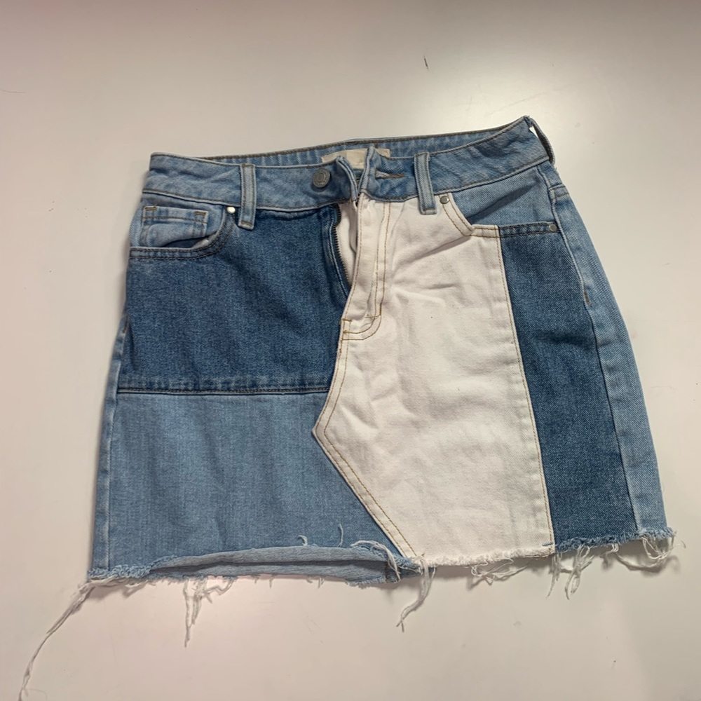 pacSun blue and white color block skirt size 23 lightly worn